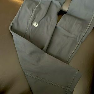 Dark gray lululemon leggings. Size 4. Barely worn